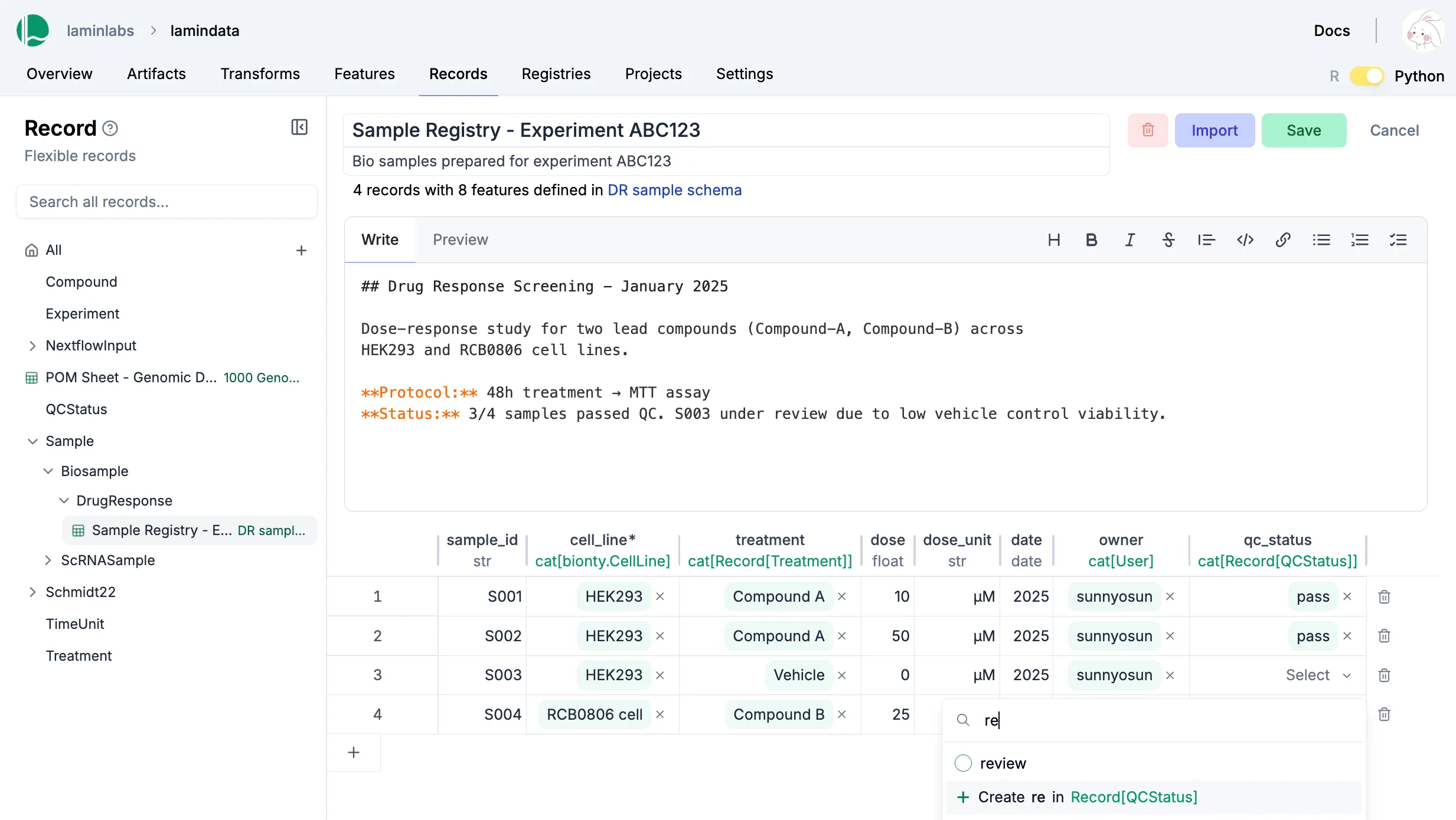 Notebook showcasing a cell type ontology